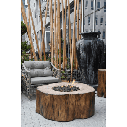 Elementi Manchester ronde vuurtafel 105x100x43 cm rood hout - Doika BV - Vuurtafel - Elementi - 4260107316114 - OFG145RW