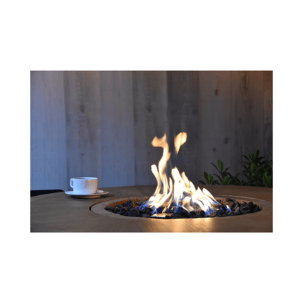 Elementi Tuscany ronde vuurtafel Ø 122 x 110 cm hout - Doika BV - Vuurtafel - Elementi - 4260107316015 - OFG225