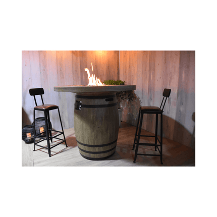 Elementi Tuscany ronde vuurtafel Ø 122 x 110 cm hout - Doika BV - Vuurtafel - Elementi - 4260107316015 - OFG225