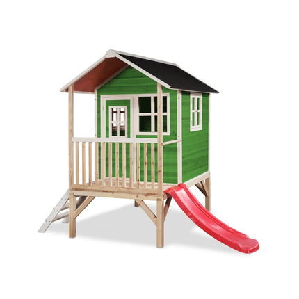 EXIT Loft 300 houten speelhuis - groen - Doika BV - Loft speelhuisjes - EXIT Toys - 8718469460274 - 50.03.12.00