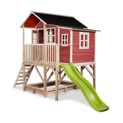 EXIT Loft 550 houten speelhuis - rood - Doika BV - Loft speelhuisjes - EXIT Toys - 8718469468263 - 50.06.23.00