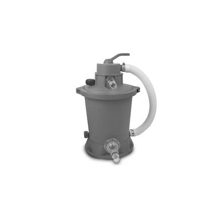 EXIT Stone zwembad ø488x122cm met zandfilterpomp en overkapping en warmtepomp - grijs - Doika BV - Ronde zwembaden - EXIT Toys - 8720088269541 - 30.67.16.00