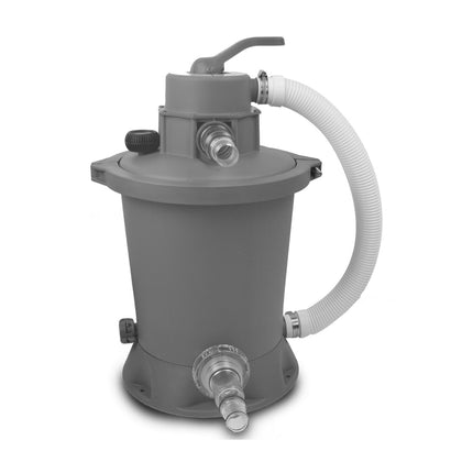 EXIT Wood zwembad ø360x122cm met zandfilterpomp en overkapping en warmtepomp - bruin - Doika BV - Ronde zwembaden - EXIT Toys - 8720088263266 - 30.67.12.10