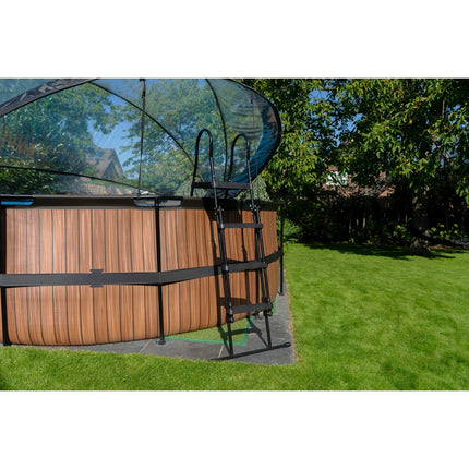 EXIT zwembadtrap voor framehoogte van 108-122cm - zwart - Doika BV - Zwembad accessoires - EXIT Toys - 8720088267400 - 30.93.48.00