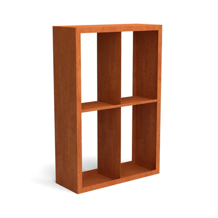 Geroba houtopslag Egura Cortenstaal 100x38,5x150cm met 4 vakken - Doika BV - Houtopslag - Geroba - EguraDC32