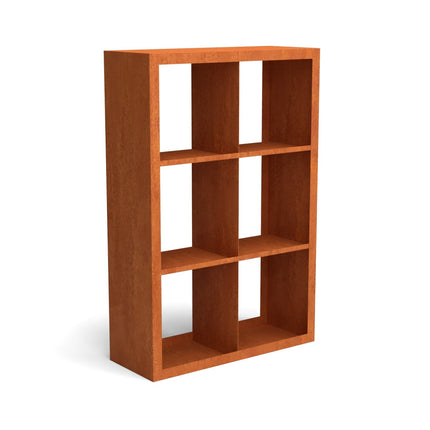 Geroba houtopslag Egura Cortenstaal 100x38,5x150cm met 6 vakken - Doika BV - Houtopslag - Geroba - EguraDC33