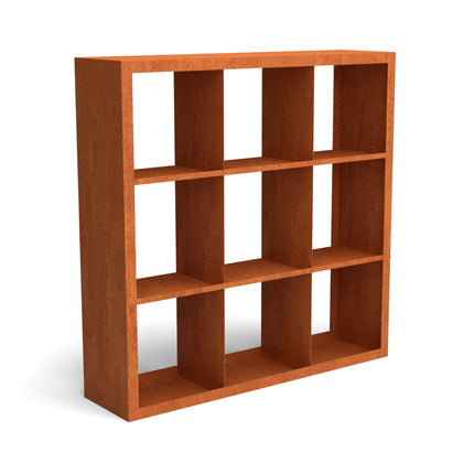 Geroba houtopslag Egura Cortenstaal 150x38,5x150cm met 9 vakken - Doika BV - Houtopslag - Geroba - EguraDC43