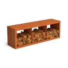 Geroba houtopslag Egura Cortenstaal 150x38,5x50cm met 3 vakken - Doika BV - Houtopslag - Geroba - EguraDC72