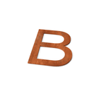 Huisnummer B Cortenstaal (lettertype: Arial) - Doika - Huisnummer - Huisnummer - LC4COR