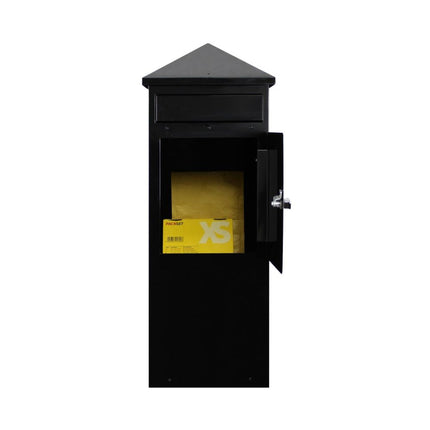 Safepost brievenbus 110 zwart RAL 9005 - Doika BV - Brievenbus - Safepost - 7330589980107 - 11010