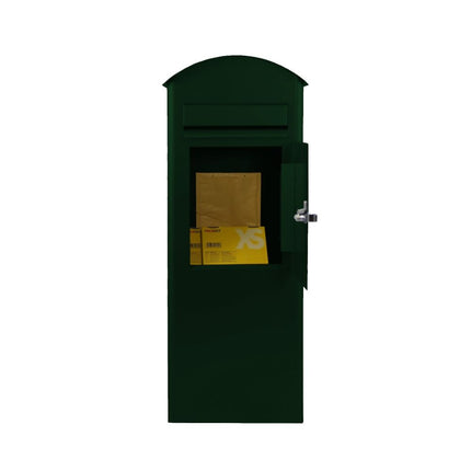 Safepost brievenbus 70 rond dak racegroen RAL 6009 - Doika BV - Brievenbus - Safepost - 7330589955266 - 70526