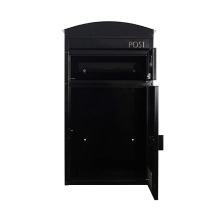 Safepost pakketbrievenbus 48 met rond dak zwart RAL 9005 - Doika BV - Pakketbrievenbus - Safepost - 7330589001109 - 900110