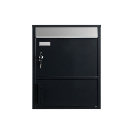 Safepost pakketbrievenbus 921 Tiamat - met pakjes/krantenvak antracietgrijs RAL 7016 - Doika BV - Pakketbrievenbus - Safepost - 7330589921568 - 92156