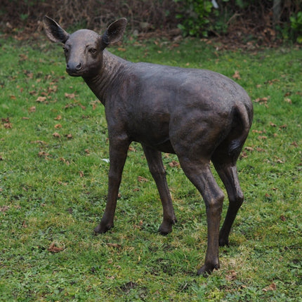 Thermobrass Hert vrouwelijk 92x46x102cm (HxBxL) - Doika BV - Bronzen beeld - Thermobrass - 5410807997116 - B971-1