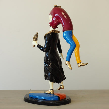 Thermobrass Kleurrijke moderne figuur 56x19x38cm (HxBxL) - Doika BV - Bronzen beeld - Thermobrass - 5410807912102 - B91210