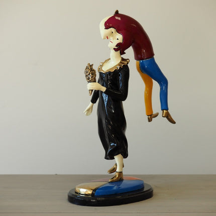 Thermobrass Kleurrijke moderne figuur 56x19x38cm (HxBxL) - Doika BV - Bronzen beeld - Thermobrass - 5410807912102 - B91210