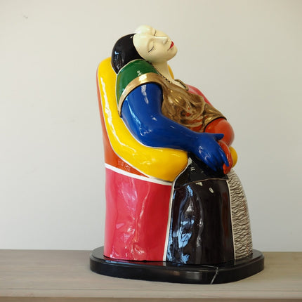 Thermobrass Kleurrijke moderne figuur 65x45x43cm (HxBxL) - Doika BV - Bronzen beeld - Thermobrass - 5410807812068 - B91206