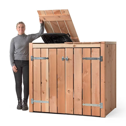 Volente Kliko Ombouw 2x 240 liter 134x88x119cm Douglas Hout - Doika BV - Ombouw Kliko - Volente - 8720569173312 - 8720569173312